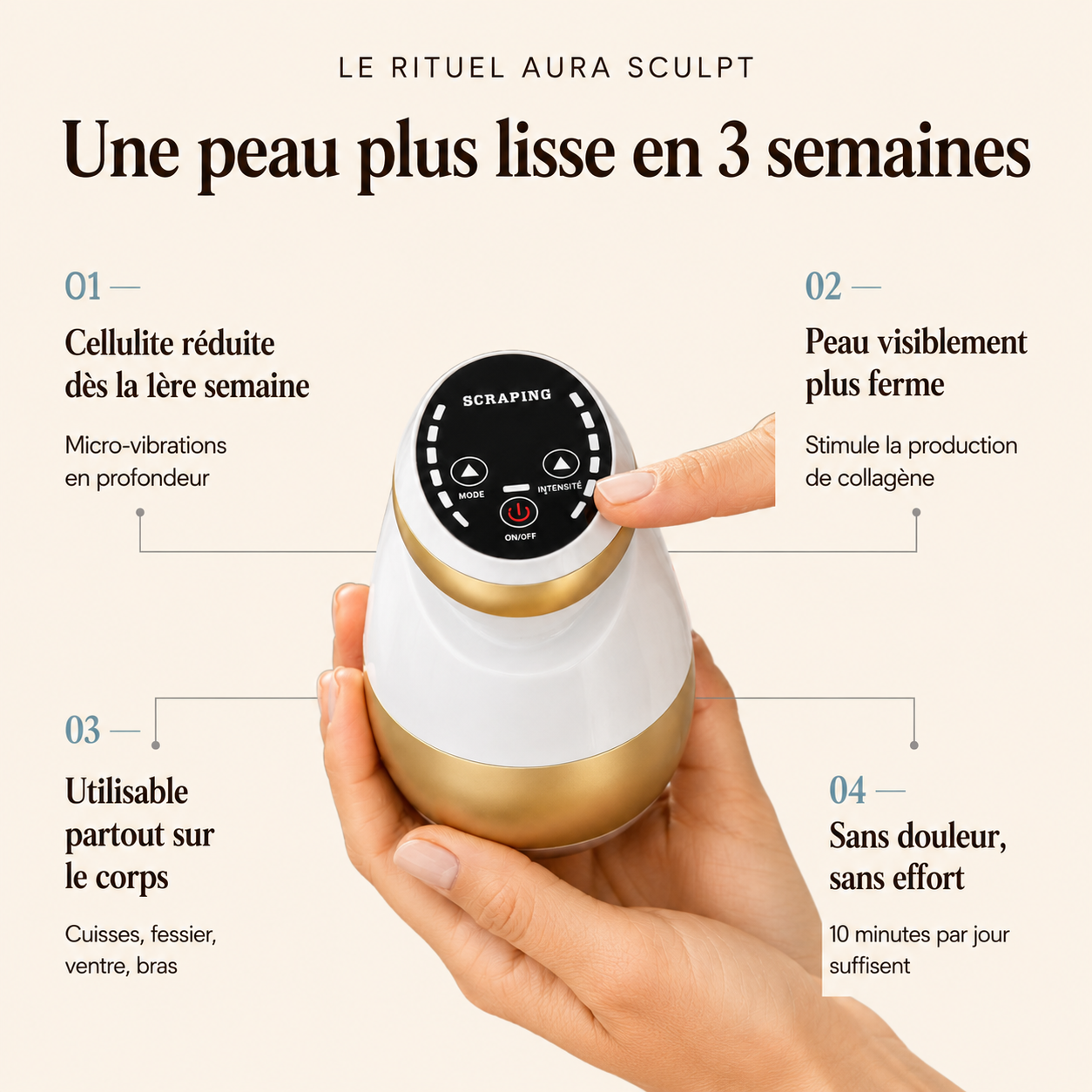 Aura Sculpt Pro Massaggiatore elettrico anticellulite che cambia davvero la pelle